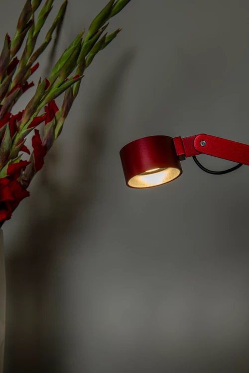 Lucide OGDEN - Schreibtischlampe - LED 3 StepDim - 1x7W 3000K - Rot | Premium - Atmosphäre 2